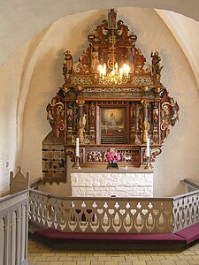 Jørgen Ringnis' altarpiece in Torkilstrup Church.