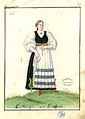 Traditional Saxon woman costume from Brașov (German: Kronstadt)