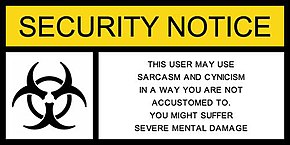 Funny sarcasm notice