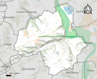 Carte de la ZNIEFF de type 1 sur la commune.