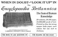 Ad for Encyclopædia Britannica from National Geographic, 1913