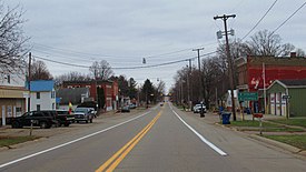 Looking east along W. Chicago Road (US 12)