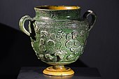 Roman two-handled glazed cup; 1st century BC-4th Century AD; glazed terracotta; Erimtan Archaeology and Arts Museum (Ankara, Turkey)