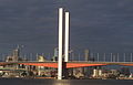 Bolte Bridge, looking back to the Melbourne CBD