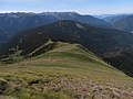 Vue du sentier débutant au col d'Ordino et menant au sommet du pic de Casamanya.