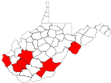 County distribution map.