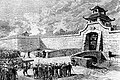 French artillery was destroying gate of Hanoi citadel in 1882