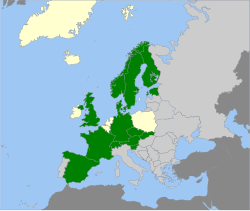 Konnanhaperon levinneisyys Euroopassa. Vihreällä merkitty maat, jossa lajia esiintyy.