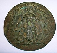 A livery button from a servant's uniform