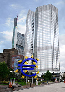 Europäische Zentralbank in Frankfurt