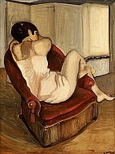 Modèle au fauteuil rouge (1929).