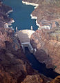 Image 14The Hoover Dam in the United States is a large conventional dammed-hydro facility, with an installed capacity of 2,080 MW. (from Hydroelectricity)