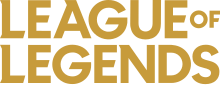 Game logo reading "League of Legends" in gold text