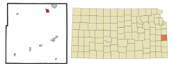 Location within Linn County and Kansas