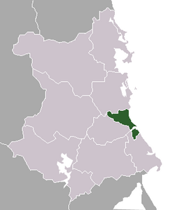 绥和市在富安省的位置