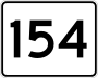 Route 154 marker