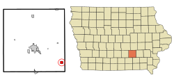 Location of Fremont, Iowa