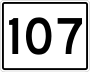 State Route 107 marker