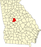 State map highlighting Monroe County