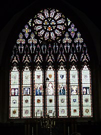 Window of Merton College, Oxford, showing the dominance of white.