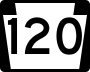 Pennsylvania Route 120 marker