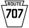 Pennsylvania Route 707 marker