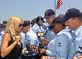 Image 8Playmate of the Year and People for the Ethical Treatment of Animals spokesperson Pamela Anderson, signing DVDs at the USS Halsey