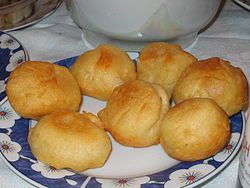 Seven pampushky on a plate