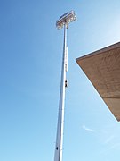 One of the Phoenix Municipal Stadium light pole . The light pole once served the Polo Grounds Stadium in New York. They were shipped to Phoenix after the Polo Grounds Stadium was demolished in 1964 and placed in the Phoenix Municipal Stadium where they still stand today.[67]