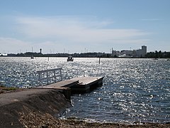 Vue du port industriel d'Hamina.