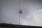 A flag at half mast