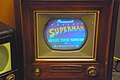 Image 2RCA CT-100 at the SPARK Museum of Electrical Invention playing Superman. The RCA CT-100 was the first mass-produced color TV set. (from Color television)