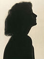 silhouette di Greta Garbo, 1930 circa