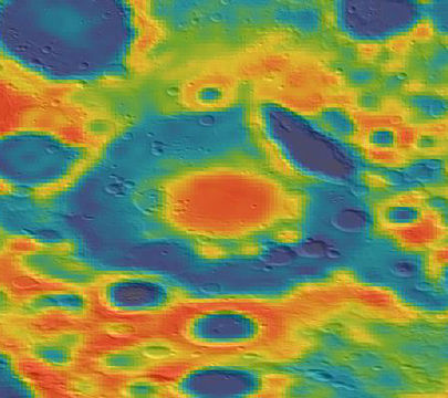 Gravity map based on GRAIL