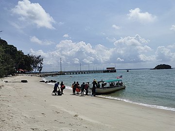 Shuttle boat to Besar Island