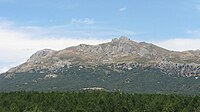 View of the Sierra de Cogollos with its highest point, 1,889 m high Peñón del Majalijar[8]