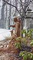 Statue of St Francis outside the church