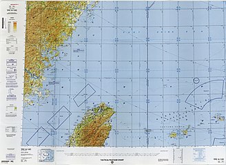 Map including Xiaori Island (unlabeled) (DMA, compiled 1971, revised 1996)