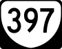 State Route 397 marker