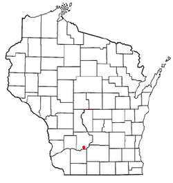 Location of the Town of Troy, Sauk County, Wisconsin