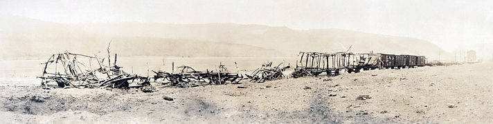 Wrecked ammunition train3