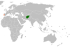 Location map for Afghanistan and Portugal.
