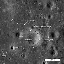 Apollo 12 and Surveyor 3 landing site