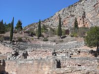 Ruins of the theatre at Delphi