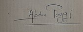 signature d'Abdon Poggi