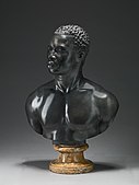 Bust of a Man[6] from the studio of Francis Harwood (black limestone, c. 1758)