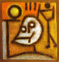 Tod und Feuer (Death and Fire), 1940, oil on distemper on jute, Zentrum Paul Klee, Bern