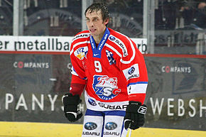 Domenic Pittis avec le maillot du ZSC Lions