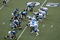 Game action with the Cowboys on offense