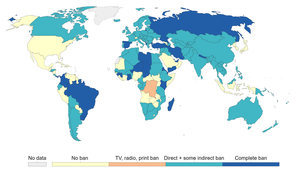 Types of bans on tobacco advertising, 2014[102]